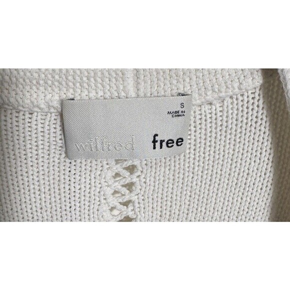 Wilfred Free Ivory Women’s Knit Cardigan‎ Size Small 3/4 Length Sleeve - Picture 2 of 4